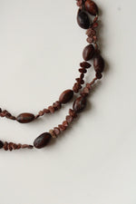 Brown Seed Beaded Necklace