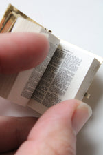 Tiny White Enamel & Gold Bible