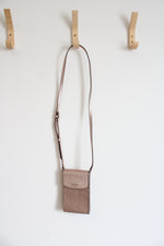 Kate Spade Tinsel North South Pink Glitter Phone Crossbody Bag