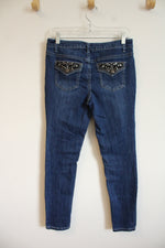 Christopher & Banks Embellished Dark Wash Denim Jeans | 6