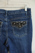 Christopher & Banks Embellished Dark Wash Denim Jeans | 6