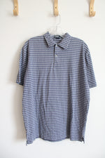 Polo By Ralph Lauren Blue & White Plaid Polo Shirt | M