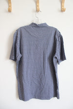Polo By Ralph Lauren Blue & White Plaid Polo Shirt | M