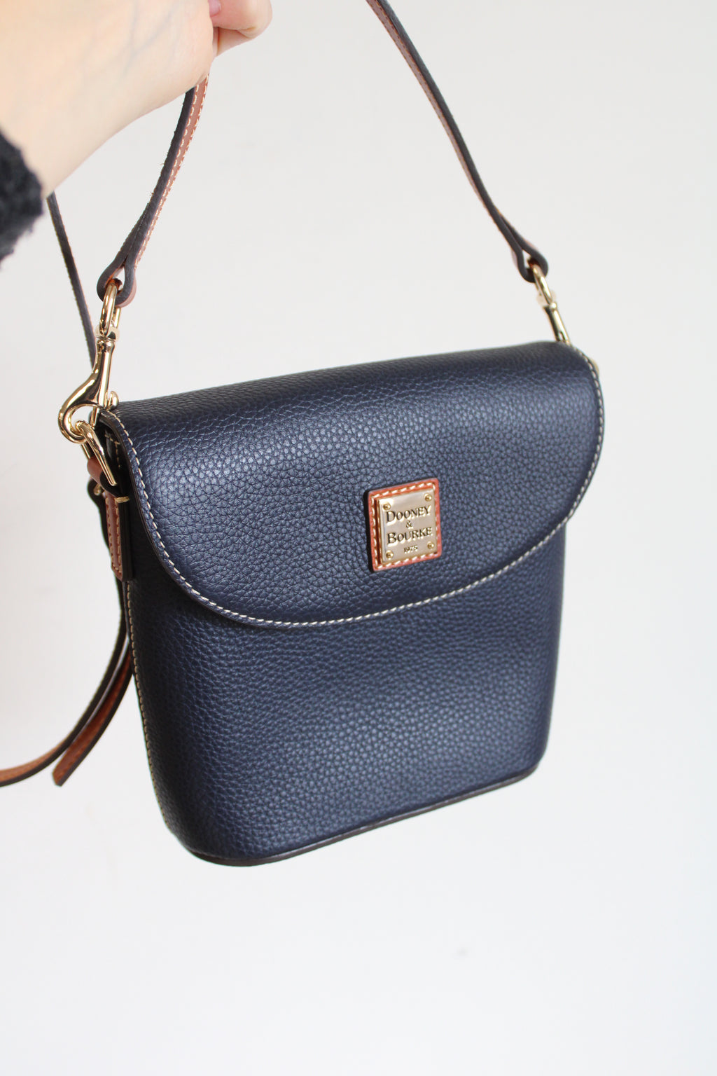 Dooney & Bourke Marine Navy Blue Saffiano Binocular Bag Leather Purse