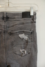 American Eagle Gray Distressed Skinny Jeans | 4