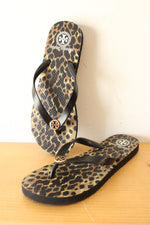 Tory Burch Leopard Print Flip Flops | Size 9M