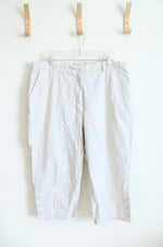 Bill Blass Tan Cotton Capri Pants | 18W