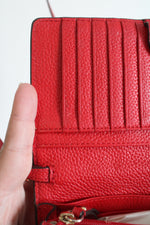 Michael Kors Red Leather Phone Crossbody Bag