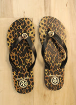Tory Burch Leopard Print Flip Flops | Size 9M