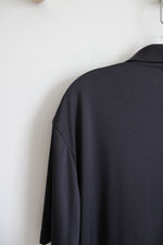 Grand Slam Black & Gray Striped Polo Shirt | L