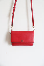 Michael Kors Red Leather Phone Crossbody Bag