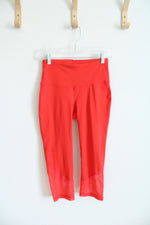 Old Navy Active Coral Orange Athletic Capri Elevate Leggings | S Petite