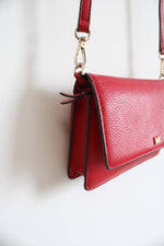 Michael Kors Red Leather Phone Crossbody Bag