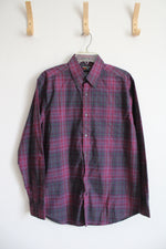Alexander Julian Colours Red Purple Green Plaid Button Down Shirt | M