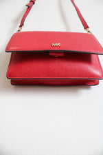 Michael Kors Red Leather Phone Crossbody Bag