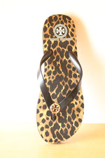 Tory Burch Leopard Print Flip Flops | Size 9M