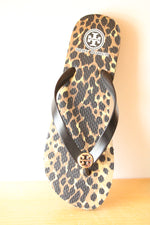 Tory Burch Leopard Print Flip Flops | Size 9M