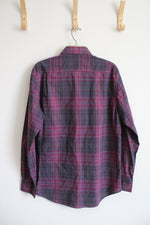 Alexander Julian Colours Red Purple Green Plaid Button Down Shirt | M