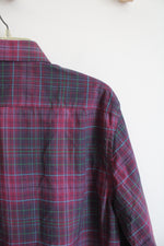 Alexander Julian Colours Red Purple Green Plaid Button Down Shirt | M