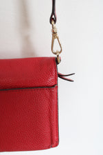 Michael Kors Red Leather Phone Crossbody Bag