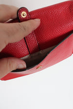 Michael Kors Red Leather Phone Crossbody Bag