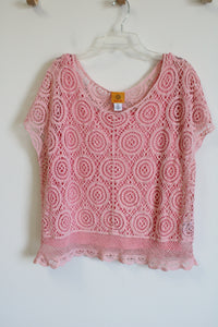 Ruby Rd. Pink Lace Top | XL