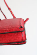 Michael Kors Red Leather Phone Crossbody Bag