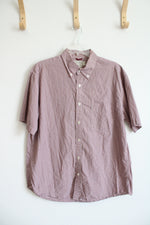 J.Crew Red & White Plaid Button Down Shirt | M