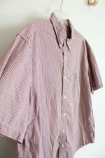 J.Crew Red & White Plaid Button Down Shirt | M