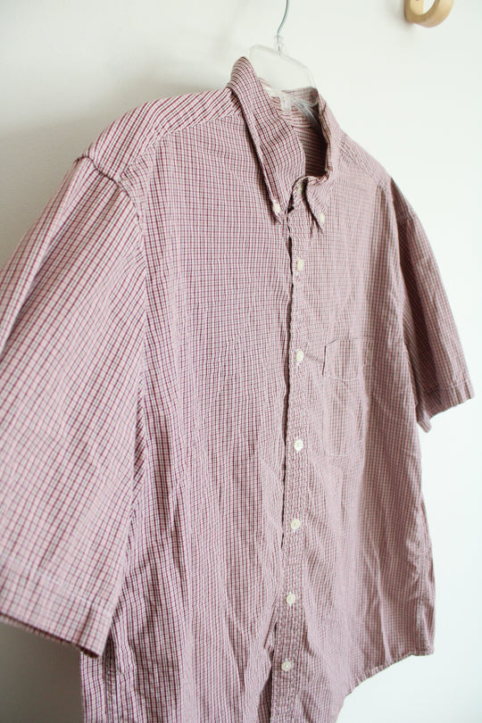 J.Crew Red & White Plaid Button Down Shirt | M