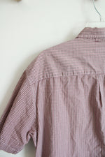 J.Crew Red & White Plaid Button Down Shirt | M