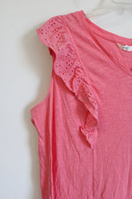 NEW Terra & Sky Pink Ruffle Top