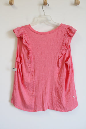 NEW Terra & Sky Pink Ruffle Top