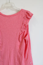 NEW Terra & Sky Pink Ruffle Top