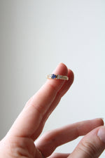 14K Blue Sapphire Yellow Gold Ring | Size 5