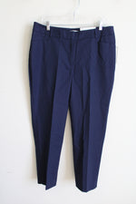 NEW Dana Buchman Ankle Mid Rise Straight Blue Pant | 14