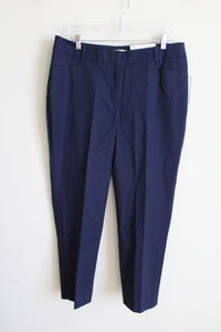 NEW Dana Buchman Ankle Mid Rise Straight Blue Pant | 14