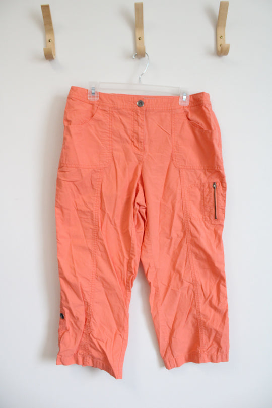Chico's Peach Orange Crop Pants | 1 (8)