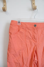 Chico's Peach Orange Crop Pants | 1 (8)