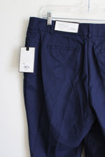 NEW Dana Buchman Ankle Mid Rise Straight Blue Pant | 14