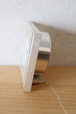 Tiffany & Co. Silver Swiss Made Striped Quartz Desk Clock