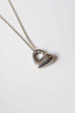 Solid Sterling Silver Heart Pendant Necklace