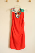 Lulus Orange and Multi Striped Halter Dress | XL