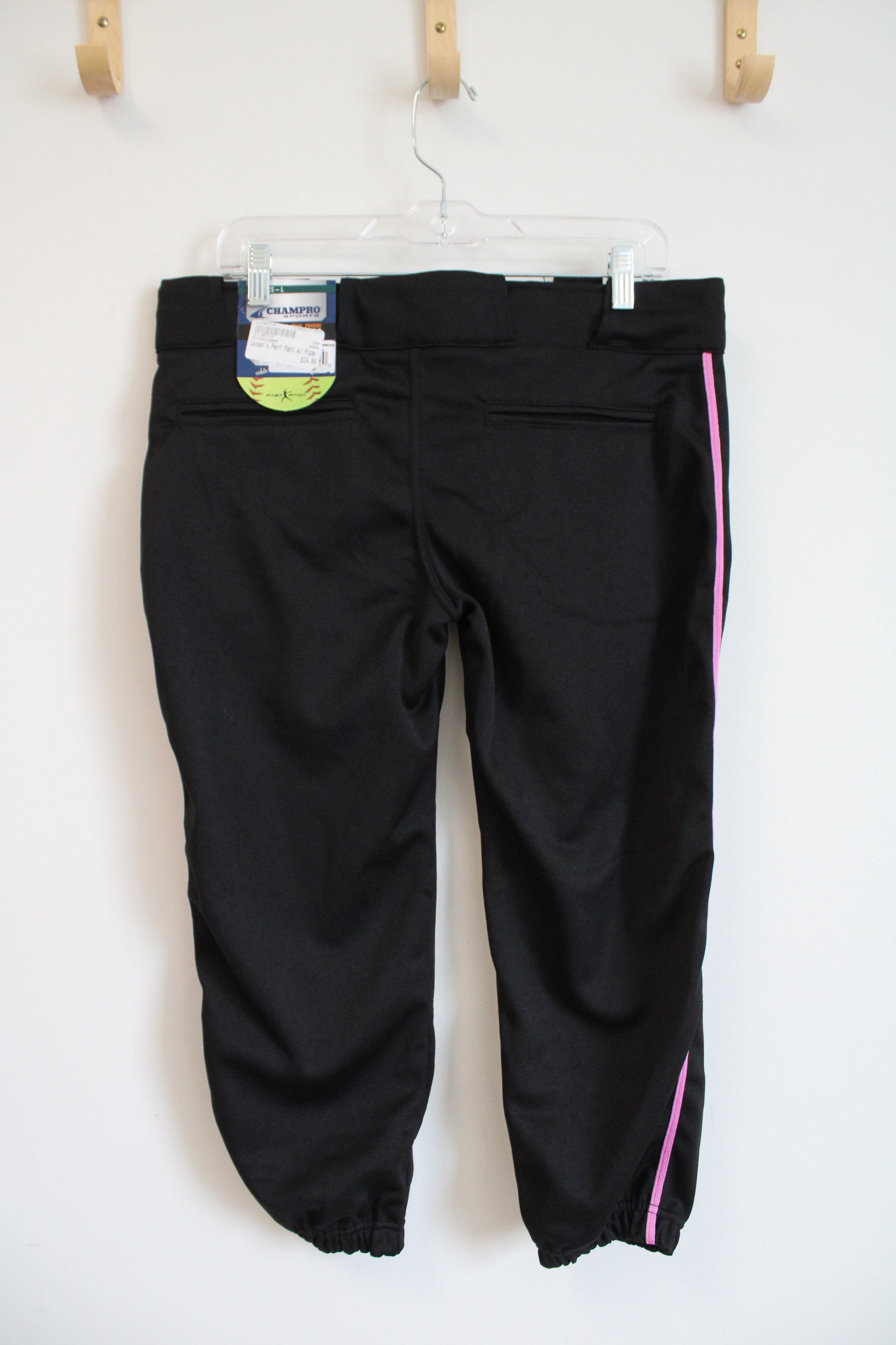 NEW Champro Sports Black & Purple Stripe Baseball Pants | L