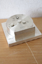 Tiffany & Co. Silver Swiss Made Striped Quartz Desk Clock