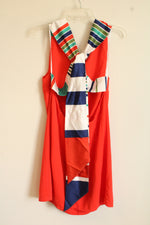 Lulus Orange and Multi Striped Halter Dress | XL