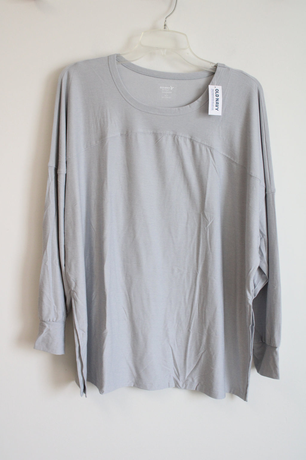 NEW Old Navy Active CloudMotion Light Gray Long Sleeved Shirt | L