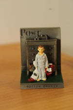 Goebel Olszewski Norman Rockwell Miniature Pewter "Bottom Drawer" Figurine