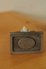Goebel Olszewski Norman Rockwell Miniature Pewter "Bottom Drawer" Figurine