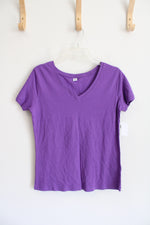 NEW Kmart Purple V-Neck Cotton Top | M